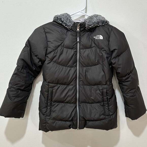 The North Face Other - The North Face Kids Grey Down Fill Hooded Puffer Winter Jacket Size 6